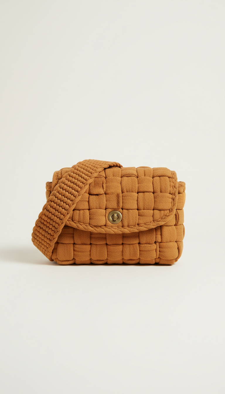 Desert Ochre Woven Shoulder Bag